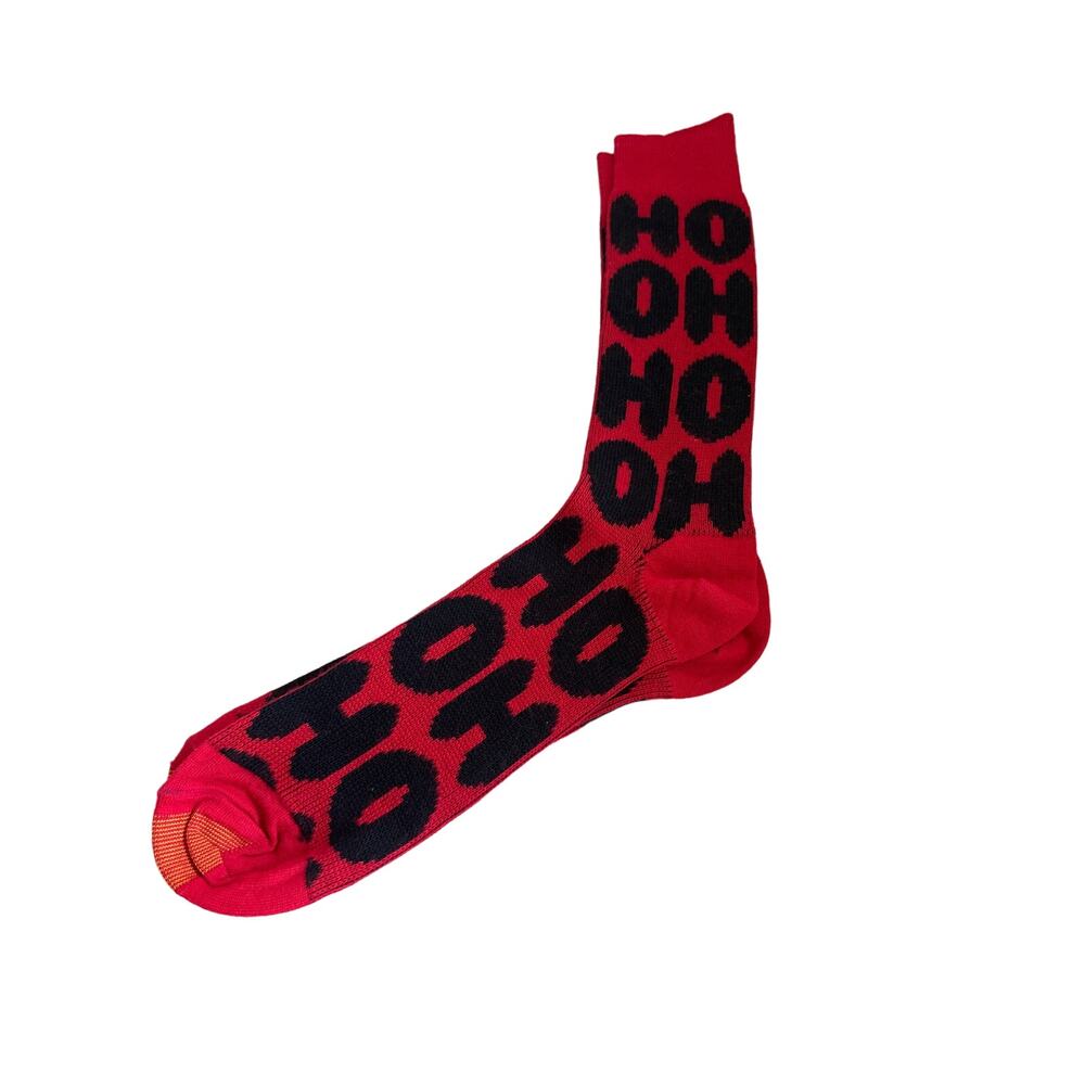Christmas socks funny HoHOHo socks Sz 6-12 red and black